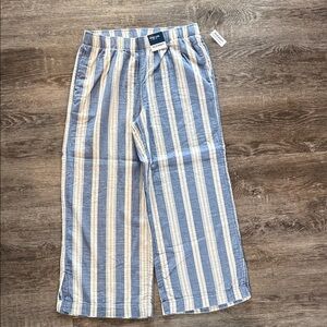 Old Navy Blue and White Wide Leg Striped Pants